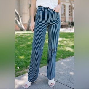 Judy Blue Vetti High Rise Tummy Control Striped Jeans
